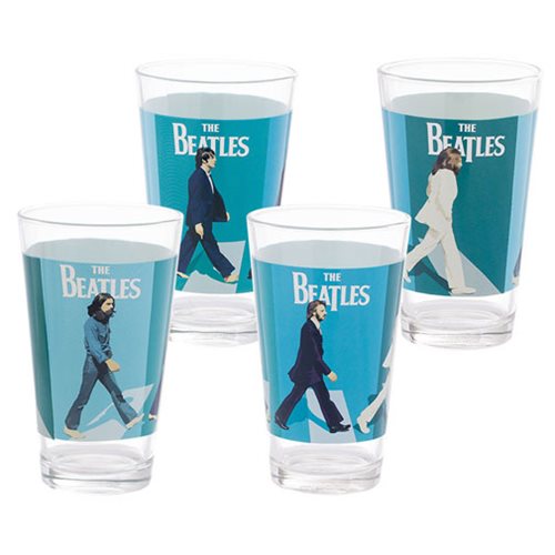 The Beatles Abbey Road 16 oz. Glass 4-Pack
